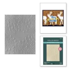 Spellbinders - 3D Embossing Folder - Starry Holiday - Stars and Fronds Frame