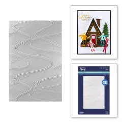 Simon Hurley - 3D Embossing Folder - Ski-son's Greetings - Streamline