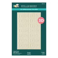 Spellbinders - 3D Embossing Folder - Say Cheese Classic Pooh Baby - Baby Blocks