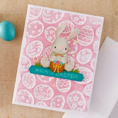 Simon Hurley - 3D Embossing Folder - Happy Spring - Ornate Eggs