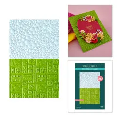 Spellbinders - 3D Embossing Folder - Shiny New Day - Suds & Buds by Spellbinders