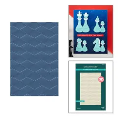 Spellbinders - 3D Embossing Folder - Checkmate - Harlequin by Spellbinders