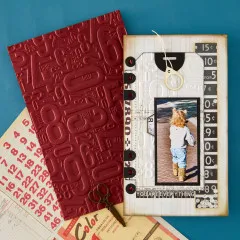 Spellbinders - 3D Embossing Folder - Turn the Page - Number Field by Esther Glas