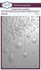 3D Embossing Folder - Poinsettias & Baubles