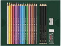 Polychromos Colour Pencils & Pitt Graphite Matt Drawing Set - 23 teilig