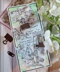 Woodware Clear Stamps - Sweet Pea Postcard