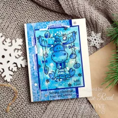 Woodware Clear Stamps - Moose Christmas