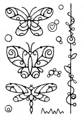 Woodware Clear Stamps - Wired Butterflies