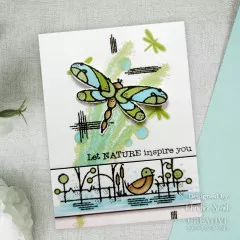 Woodware Clear Stamps - Wired Butterflies