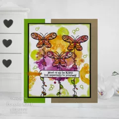 Woodware Clear Stamps - Wired Butterflies