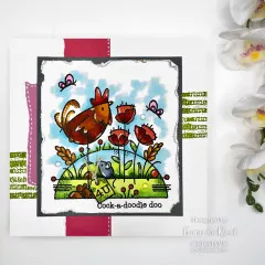 Woodware Clear Stamps - Rooster Meadow