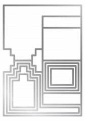 Metal Cutting Die - Opulent Side Stepper Card