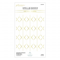 Spellbinders Hot Foil Plate - Geometric Diamond Background