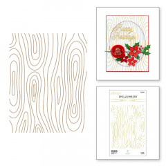 Spellbinders - Woodgrain Background Glimmer Hot Foil Plate