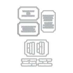 Hero Arts - Letterpress + Foil & Cut - Tranquil Garden - Lovely Labels