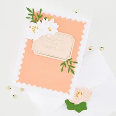 Hero Arts - Letterpress + Foil & Cut - Tranquil Garden - Lovely Labels