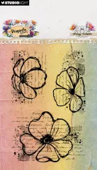 Studio Light - Clear Stamps - Dragonfly Dreams - Grungy Flowers