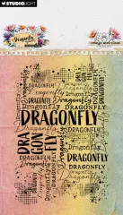 Studio Light - Clear Stamps - Dragonfly Dreams - Grunge Word Cloud