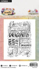 Studio Light - Clear Stamps - Dragonfly Dreams - Grunge Word Cloud