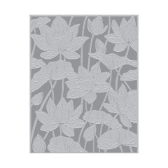 Hero Arts - Letterpress + Foil Plate - Tranquil Garden - Lotus Fiel