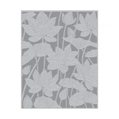 Hero Arts - Letterpress + Foil Plate - Tranquil Garden - Lotus Fiel