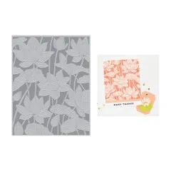 Hero Arts - Letterpress + Foil Plate - Tranquil Garden - Lotus Fiel