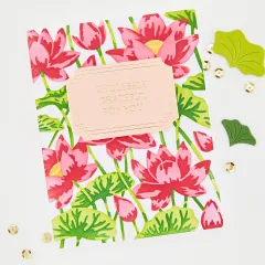 Hero Arts - Letterpress + Foil Plate - Tranquil Garden - Lotus Fiel