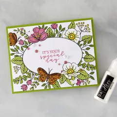 Hero Arts - Letterpress + Foil Plate - Floral Frame