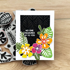 Simon Hurley 6x6 Cling Stamps - Tropical Flora