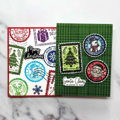 Simon Hurley 6x6 Cling Stamps - Christmas Postage
