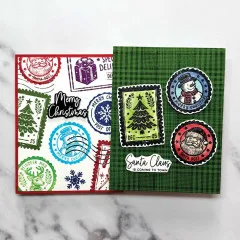 Simon Hurley 6x6 Cling Stamps - Christmas Postage