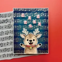 Simon Hurley 6x6 Cling Stamps - Sheet Music