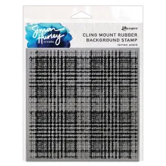 Simon Hurley 6x6 Cling Stamps - Tartan Plaid