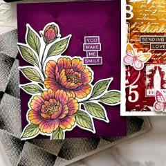 Simon Hurley Cling Stamps - Faded Diamonds