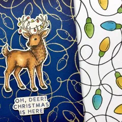 Simon Hurley Cling Stamps - Background Tangled Lights