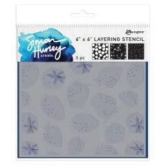 Simon Hurley 6x6 Layering Stencil - Very Berry