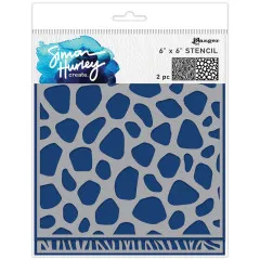 Simon Hurley 6x6 Stencil - Animal Prints