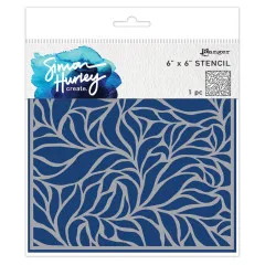 Simon Hurley 6x6 Stencil - Lush Leaves