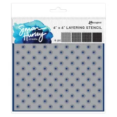 Simon Hurley 6x6 Layering Stencil - Polka Dots