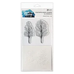 Simon Hurley - Stamp and Stencil Set - Ethereal Trees