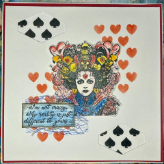 Unmounted Rubber Stamps - Queen of Hearts