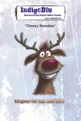 Unmounted Rubber Stamps - Cheery Reindeer