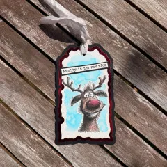 Unmounted Rubber Stamps - Cheery Reindeer