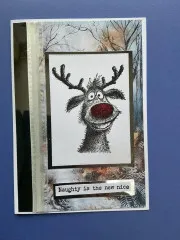 Unmounted Rubber Stamps - Cheery Reindeer
