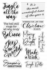 Clear Stamps - Jingle All The Way - Merry Sentiments