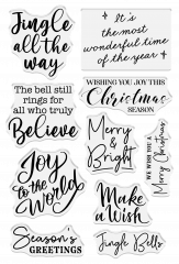 Clear Stamps - Jingle All The Way - Merry Sentiments