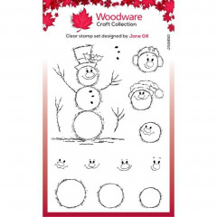 Woodware Clear Stamps - Bubble Snowmen