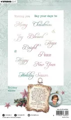 Studio Light - Clear Stamps - Christmas Blush - Holiday Wishes