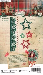 Studio Light Cutting Dies - Festive Nostalgia Nr. 903 - Borders & Stars