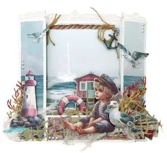 Studio Light - Acetate Sheets - Tide of Hope - Retro Cyan & White